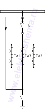КРУ2-10-10 Схема главных цепей.