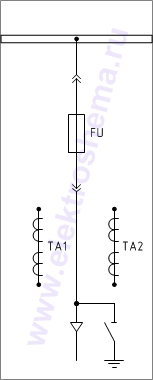 КРУ2-10-411 Схема главных цепей.