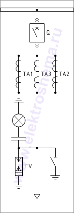 КСО-207В-08. Схема главных цепей.