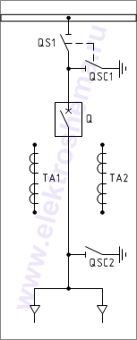 КСО-285-1 Схема главных цепей.