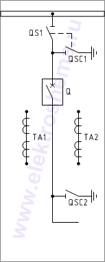 КСО-285-3 Схема главных цепей.