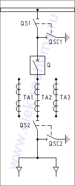 КСО-285-8 Схема главных цепей.