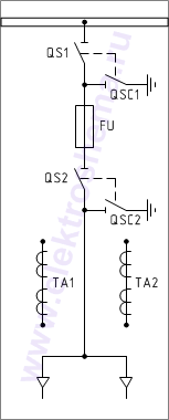 КСО-285-11 Схема главных цепей.