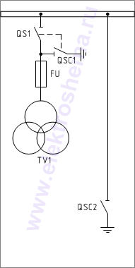 КСО-285-13 Схема главных цепей.