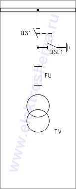 КСО-285-15 Схема главных цепей.