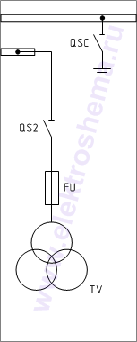 КСО-285-19 Схема главных цепей.