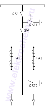 КСО-298-11.1ВВ Схема главных цепей.