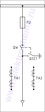 КСО-366-8Н Схема главных цепей.