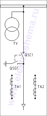 КСО-386-22 Схема главных цепей.