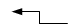 Движение прямолинейное одностороннее с выстоем влево - обозначение на схеме.