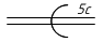 Линия механической связи, имеющей определенную выдержку времени при движении вправо - обозначение на схеме (вариант 2).