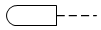Привод привод щупом или прижимной планкой - обозначение на схеме (вариант 1).