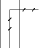 Линия электрической связи с наклонными штрихами  - обозначение на схеме.