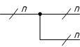 Группа линий электрической связи, имеющих общее функциональное назначение, каждая из которых имеет ответвление - обозначение на схеме.