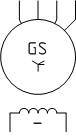 Генератор (GS) или двигатель (MS) синхронный трехфазный с обмотками, соединенными в звезду, с выведенной нейтралью 