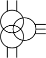 Трансформатор однофазный с ферромагнитным магнитопроводом трехобмоточный.