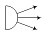 Группа прожекторов с направлением оптической оси в одну сторону