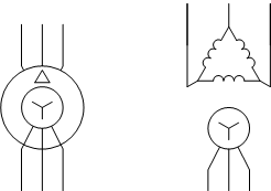 Машина асинхронная трехфазная с фазным ротором - пример условного обозначения вариант 2.