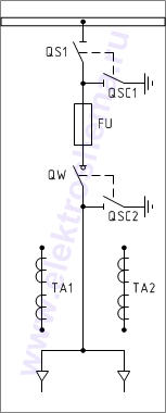 КСО-202В-25 Схема главных цепей.