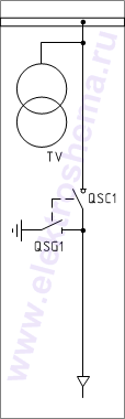 КСО-386-21 Схема главных цепей.