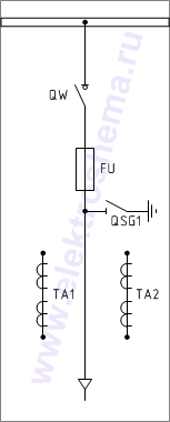 КСО-393-06 Схема главных цепей.