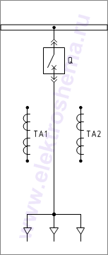 КРУ КВ-02-10-1. Схема главных цепей.
