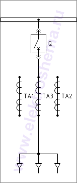 КРУ КВ-02-10-2. Схема главных цепей.