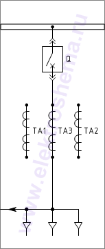 КРУ КВ-02-10-6. Схема главных цепей.