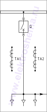 КРУ КВ-02-10-7. Схема главных цепей.