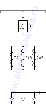 КРУ КВ-02-10-8. Схема главных цепей.