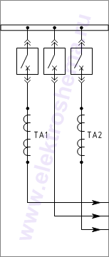КРУ КВ-02-10-12. Схема главных цепей.
