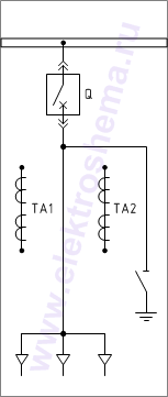 КРУ КВ-02-10-13. Схема главных цепей.