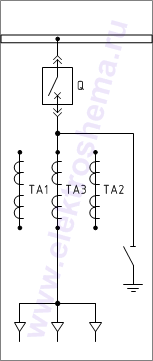 КРУ КВ-02-10-14. Схема главных цепей.
