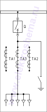 КРУ КВ-02-10-16. Схема главных цепей.