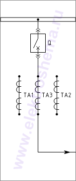 КРУ КВ-02-10-23. Схема главных цепей.