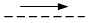Линия механической связи, передающей движение прямолинейное одностороннее в направлении, указанном стрелкой (вправо) - обозначение на схеме (вариант 1).