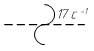 Линия механической связи, срабатывающей периодически, с указанием частоты срабатывания (передача периодических движений) - обозначение на схеме (вариант 1).