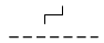 Линия механической связи со ступенчатым движением - обозначение на схеме (вариант 1).