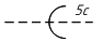 Линия механической связи, имеющей определенную выдержку времени при движении вправо - обозначение на схеме (вариант 1).