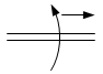 Движение винтовое вправо - обозначение на схеме (вариант 4).
