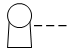Привод приводимый в движение ключом - обозначение на схеме (вариант 1).