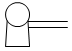 Привод приводимый в движение ключом - обозначение на схеме (вариант 2).
