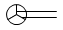 Привод приводимый в движение маховичком - обозначение на схеме (вариант 2).