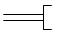 Привод приводимый в движение вытягиванием кнопки - обозначение на схеме (вариант 2).