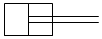 Привод пневматический или гидравлический - обозначение на схеме (вариант 2).