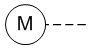 Привод электромашинный - обозначение на схеме.