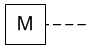 Привод тепловой (двигатель тепловой) - обозначение на схеме (вариант 1).
