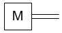 Привод тепловой (двигатель тепловой) - обозначение на схеме (вариант 2).
