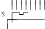 Переключатель однополюсный, многопозиционный с подвижным контактом, замыкающим три цепи, исключая одну промежуточную