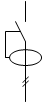 УЗО двухполюсное в однолинейном отображении - условное обозначение.